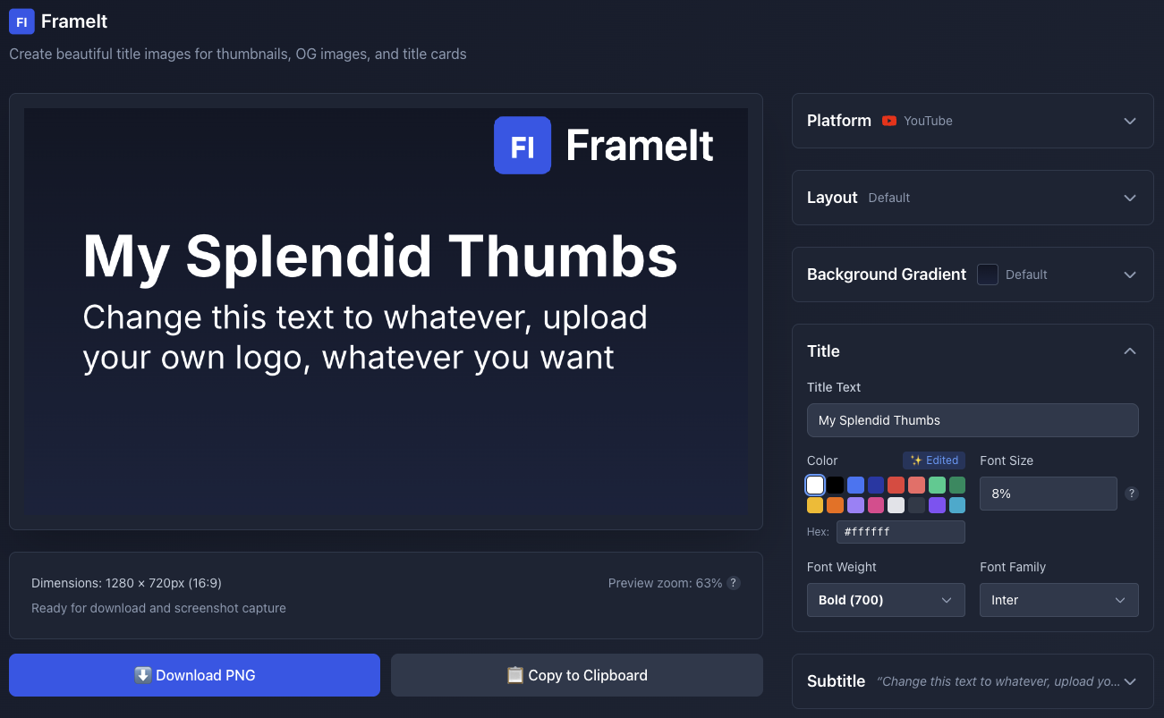 frameit.dev - fast and free video thumbs, title cards and OG images